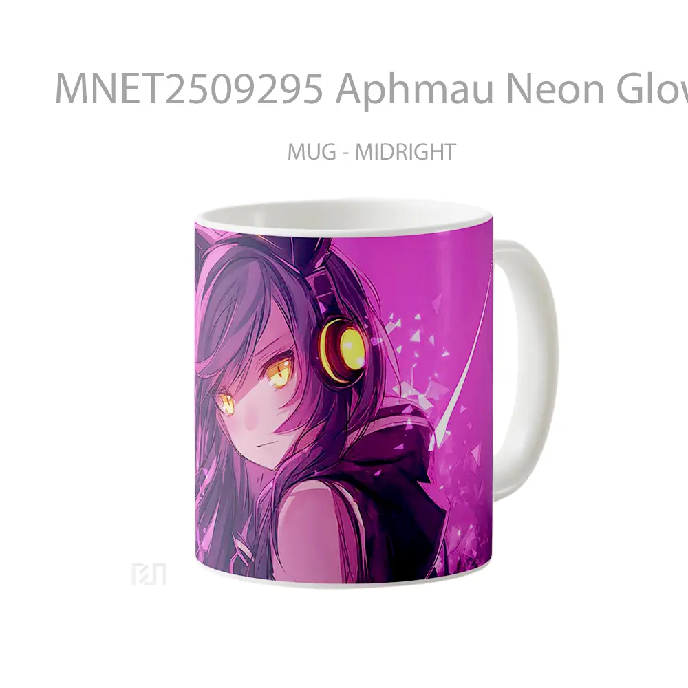 Aphmau Neon Glow Catgirl Purple Mug MNET2509295 - All-side / Desain