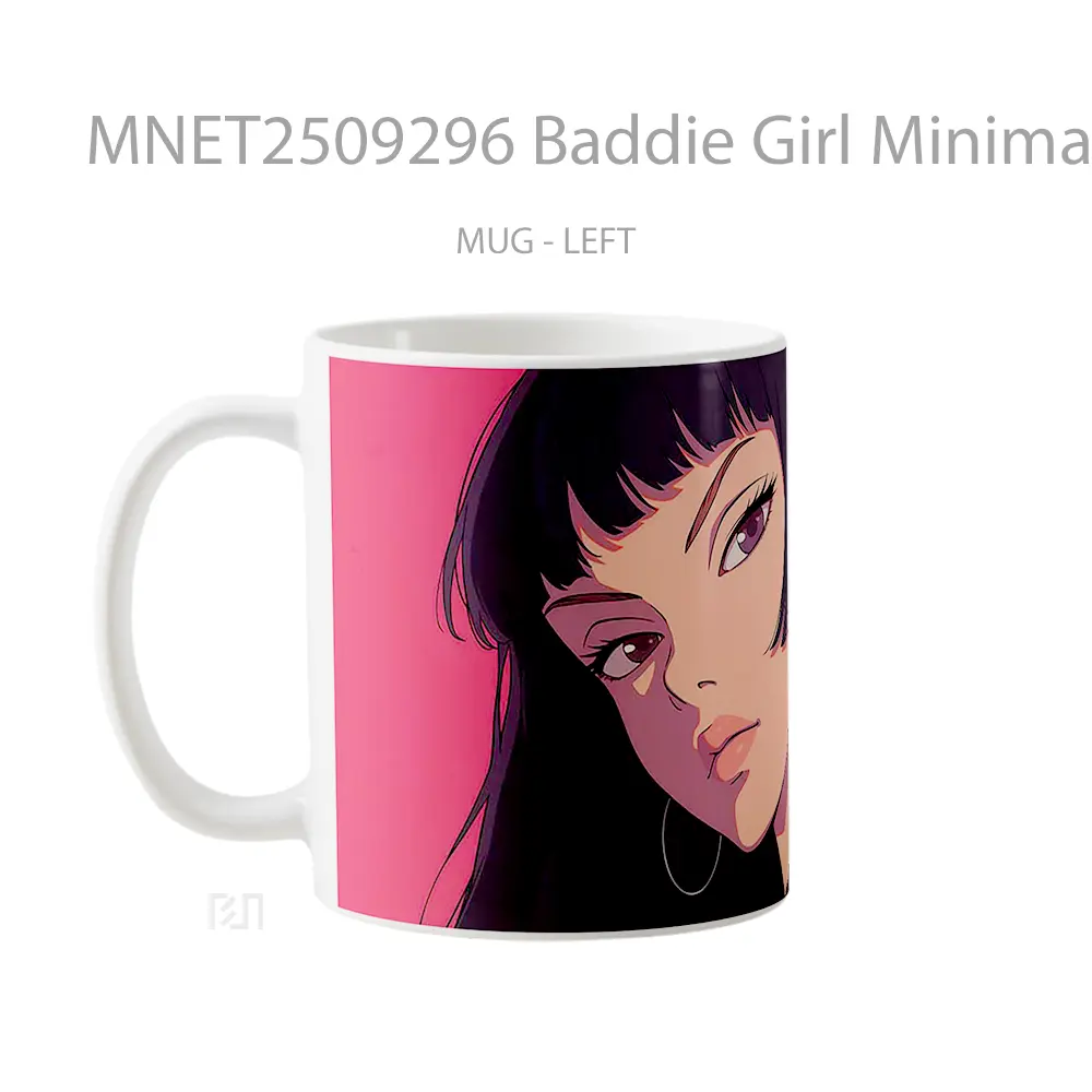 Baddie Girl Minimalist Style Mug MNET2509296 - All-side / Desain