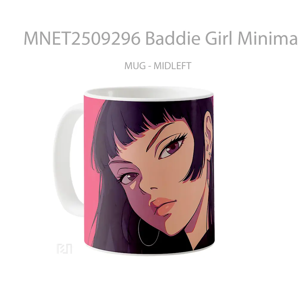 Baddie Girl Minimalist Style Mug MNET2509296 - All-side / Desain