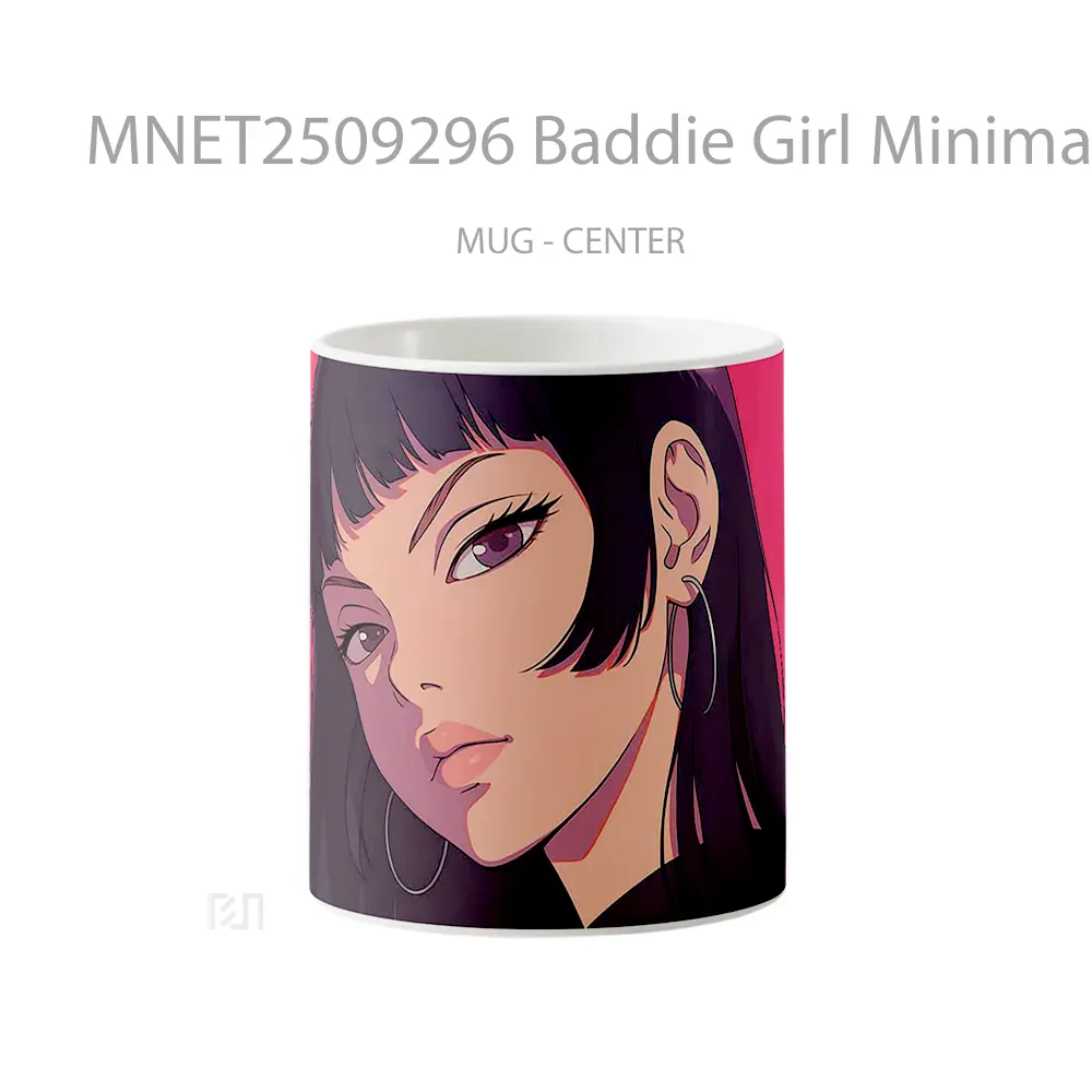 Baddie Girl Minimalist Style Mug MNET2509296 - All-side / Desain