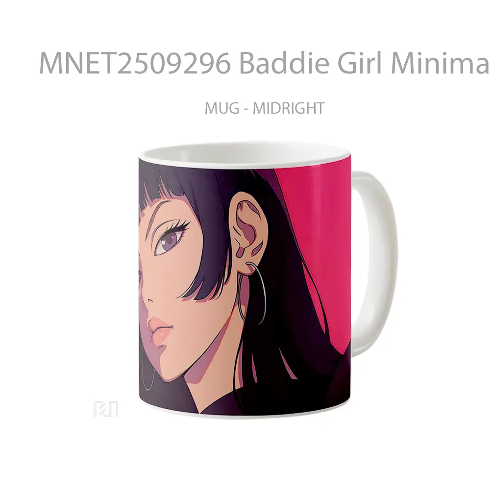 Baddie Girl Minimalist Style Mug MNET2509296 - All-side / Desain
