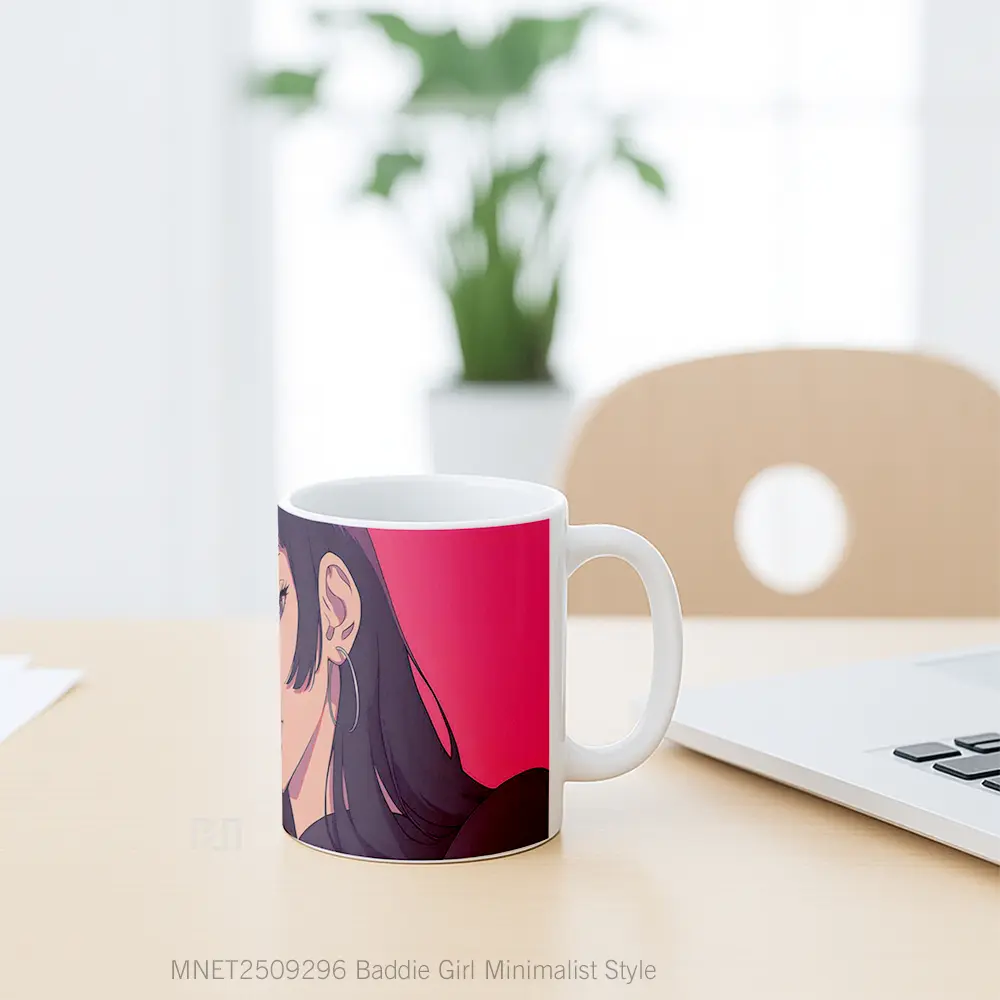 Baddie Girl Minimalist Style Mug MNET2509296 - All-side / Desain
