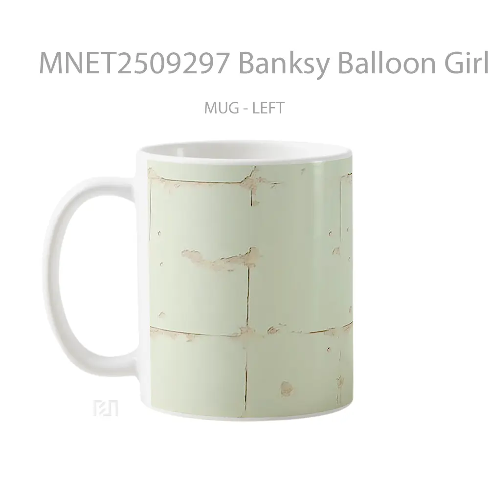 Banksy Balloon Girl Red Heart Balloon Mug MNET2509297 - All-side / Desain