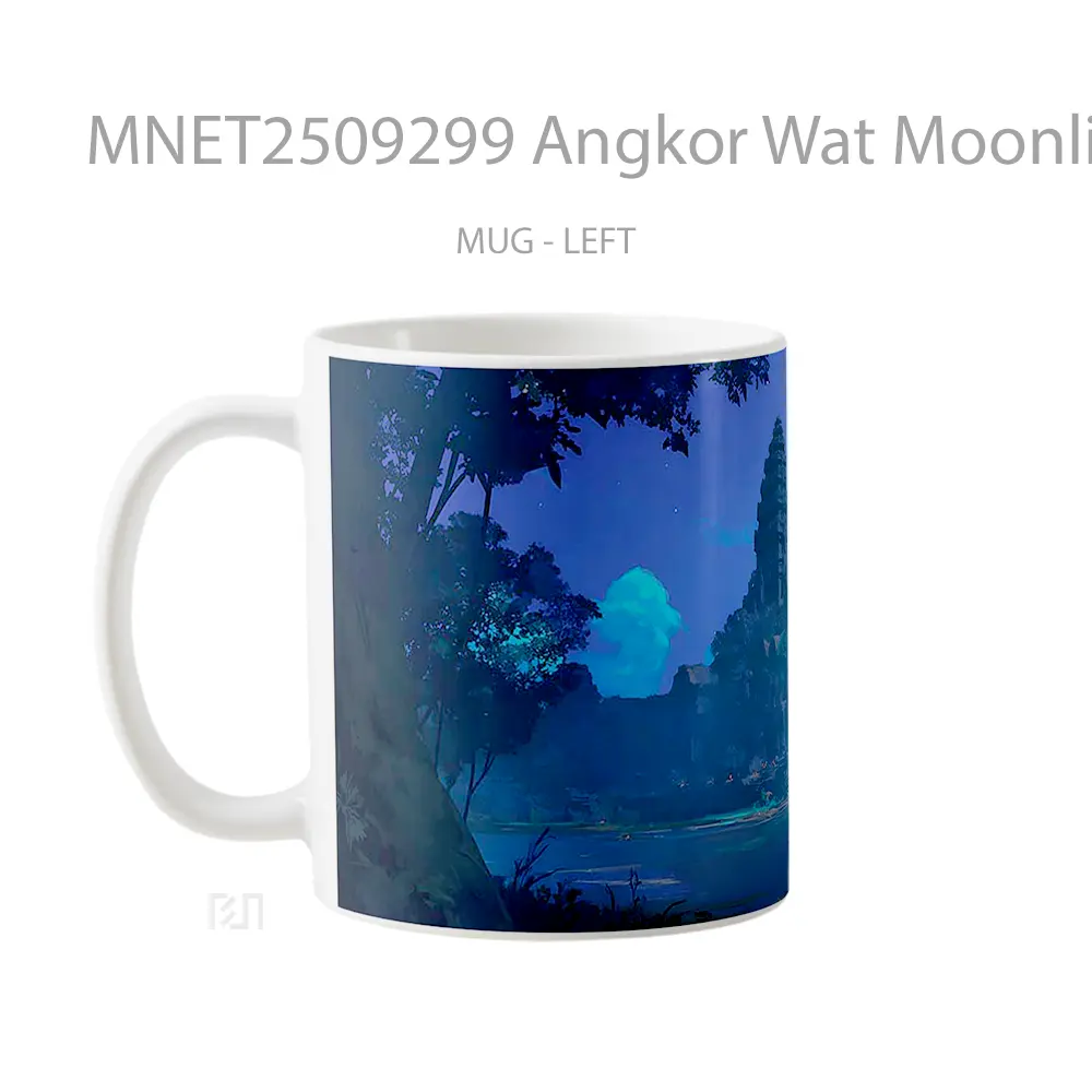 Angkor Wat Moonlit Night Scenic Mug MNET2509299 - All-side / Desain