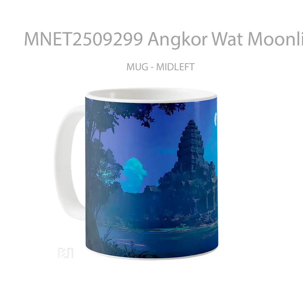 Angkor Wat Moonlit Night Scenic Mug MNET2509299 - All-side / Desain