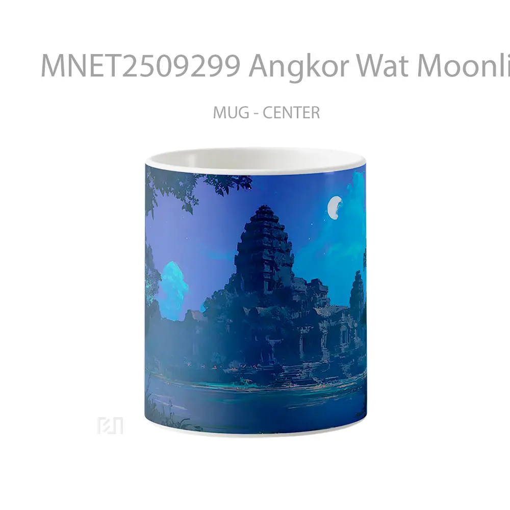 Angkor Wat Moonlit Night Scenic Mug MNET2509299 - All-side / Desain