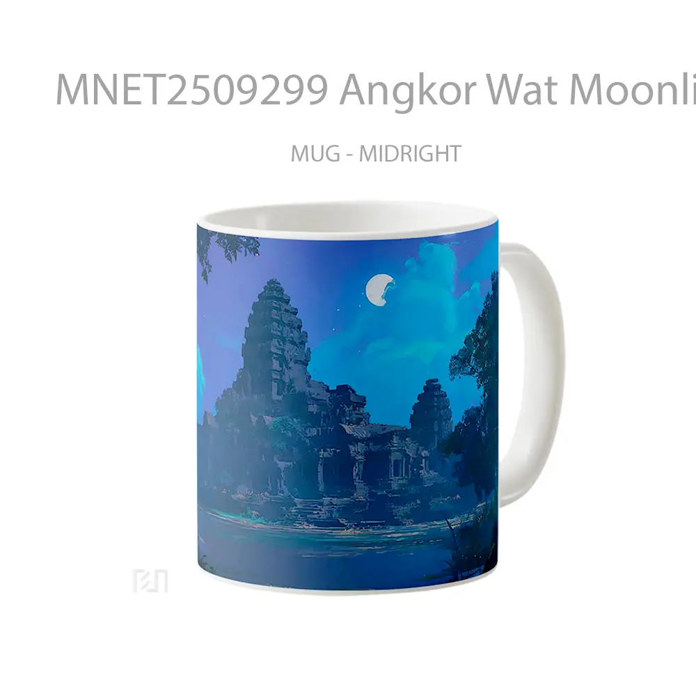 Angkor Wat Moonlit Night Scenic Mug MNET2509299 - All-side / Desain