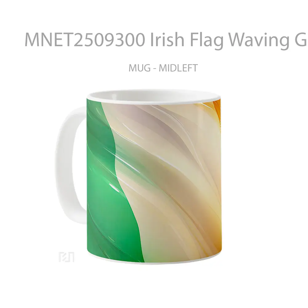 Irish Flag Waving Glossy Texture St. Patrick’S Day Mug MNET2509300 - All-side / Desain