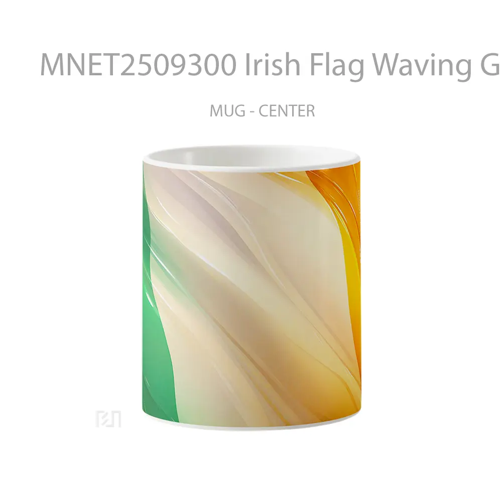 Irish Flag Waving Glossy Texture St. Patrick’S Day Mug MNET2509300 - All-side / Desain
