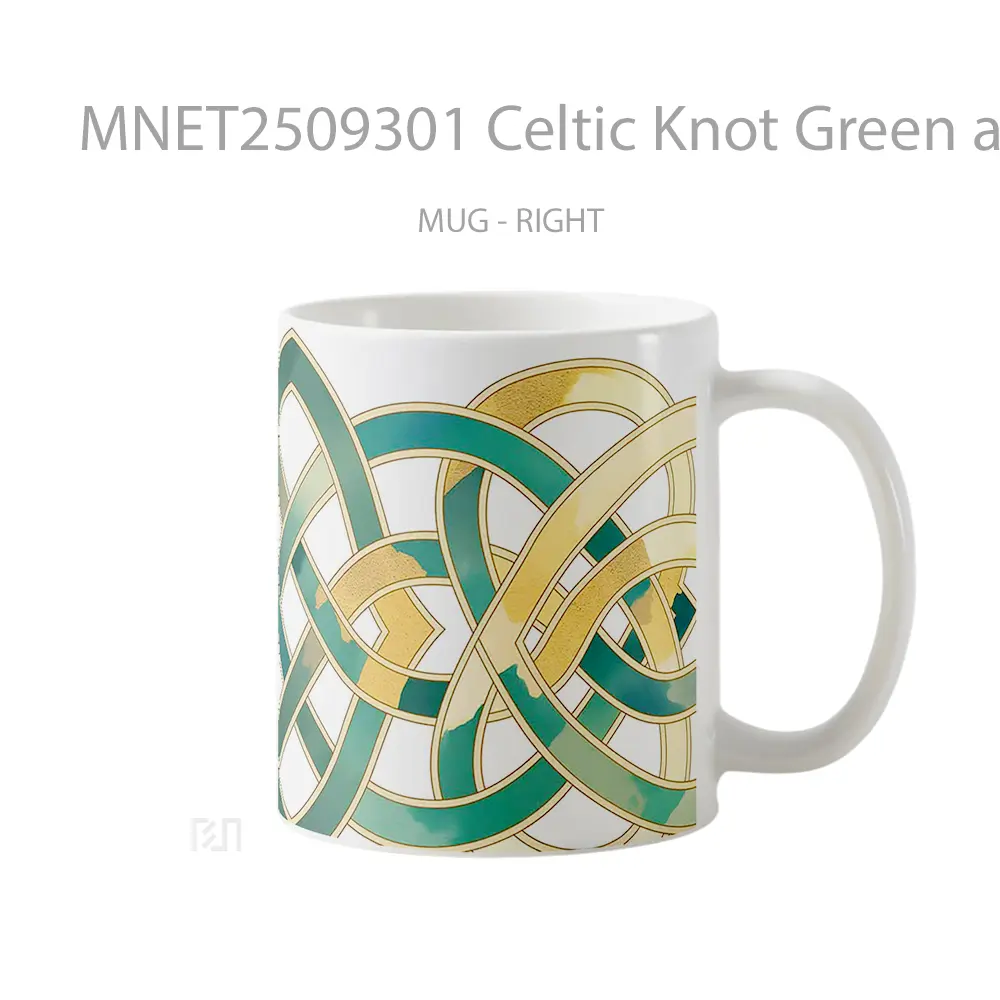 Celtic Knot Green And Gold Pattern St. Patrick’S Day Mug MNET2509301
