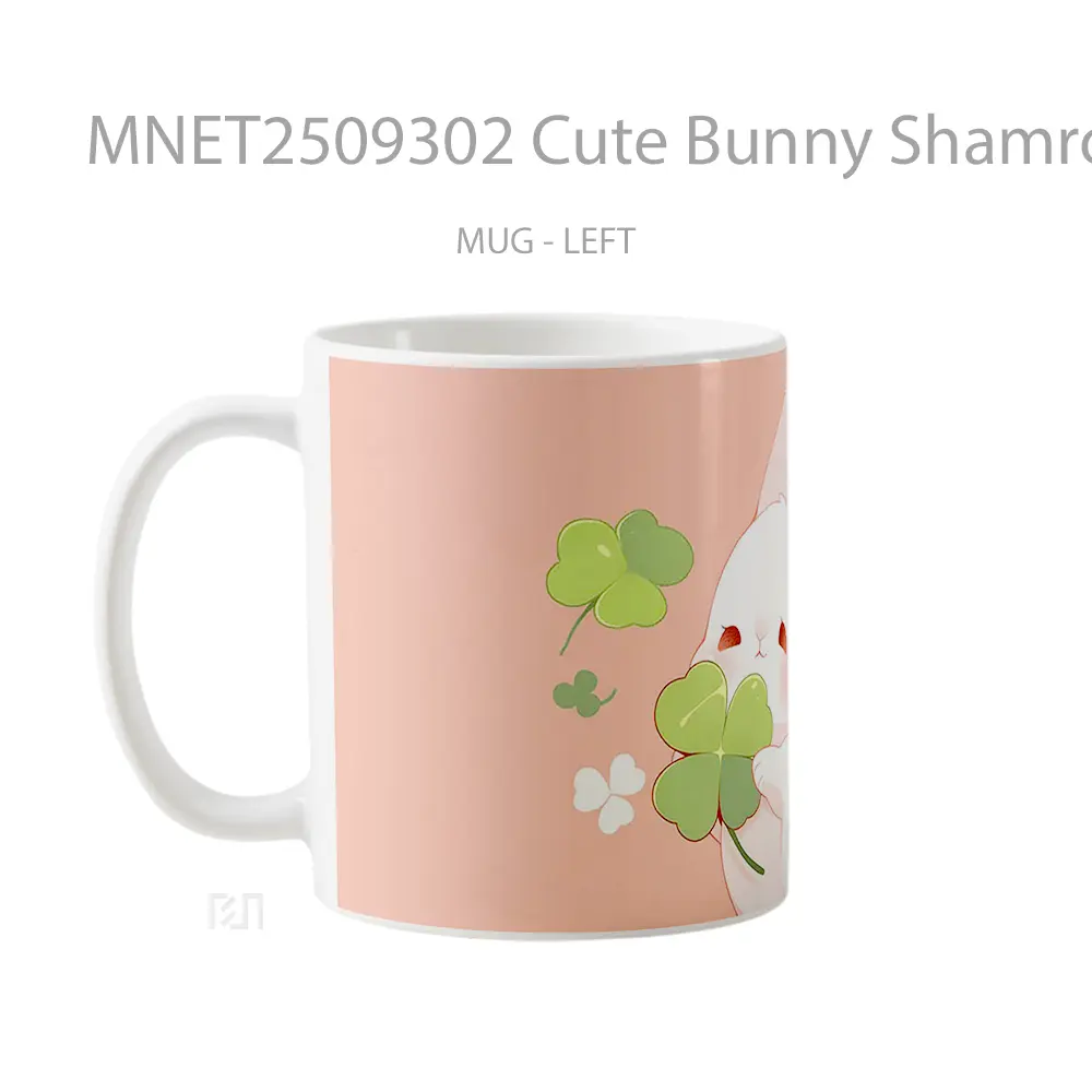 Cute Bunny Shamrock Lucky Charm St. Patrick’S Day Mug MNET2509302 - All-side / Desain