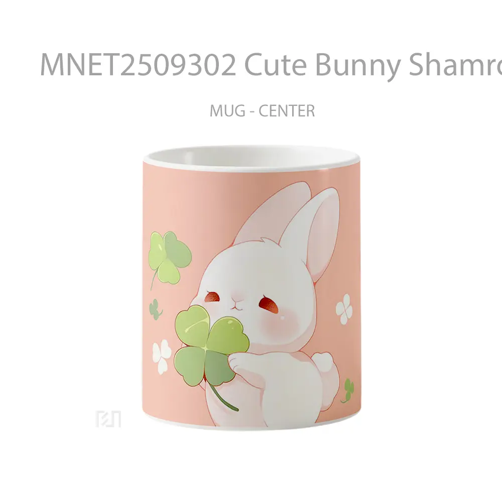 Cute Bunny Shamrock Lucky Charm St. Patrick’S Day Mug MNET2509302 - All-side / Desain
