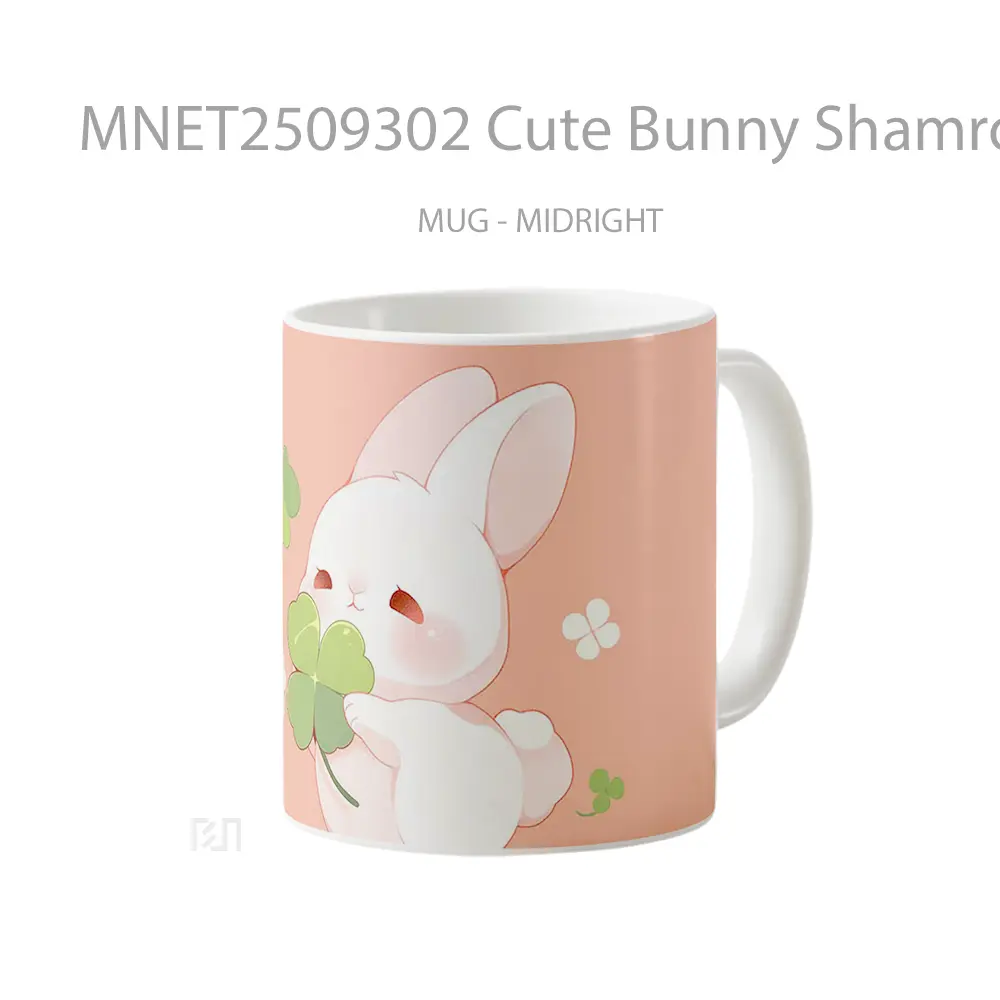 Cute Bunny Shamrock Lucky Charm St. Patrick’S Day Mug MNET2509302 - All-side / Desain