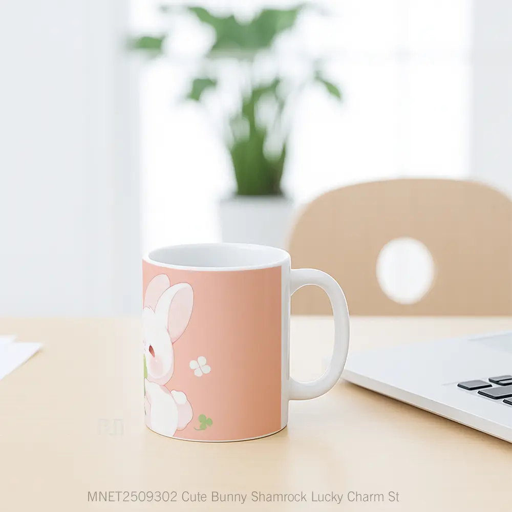 Cute Bunny Shamrock Lucky Charm St. Patrick’S Day Mug MNET2509302 - All-side / Desain