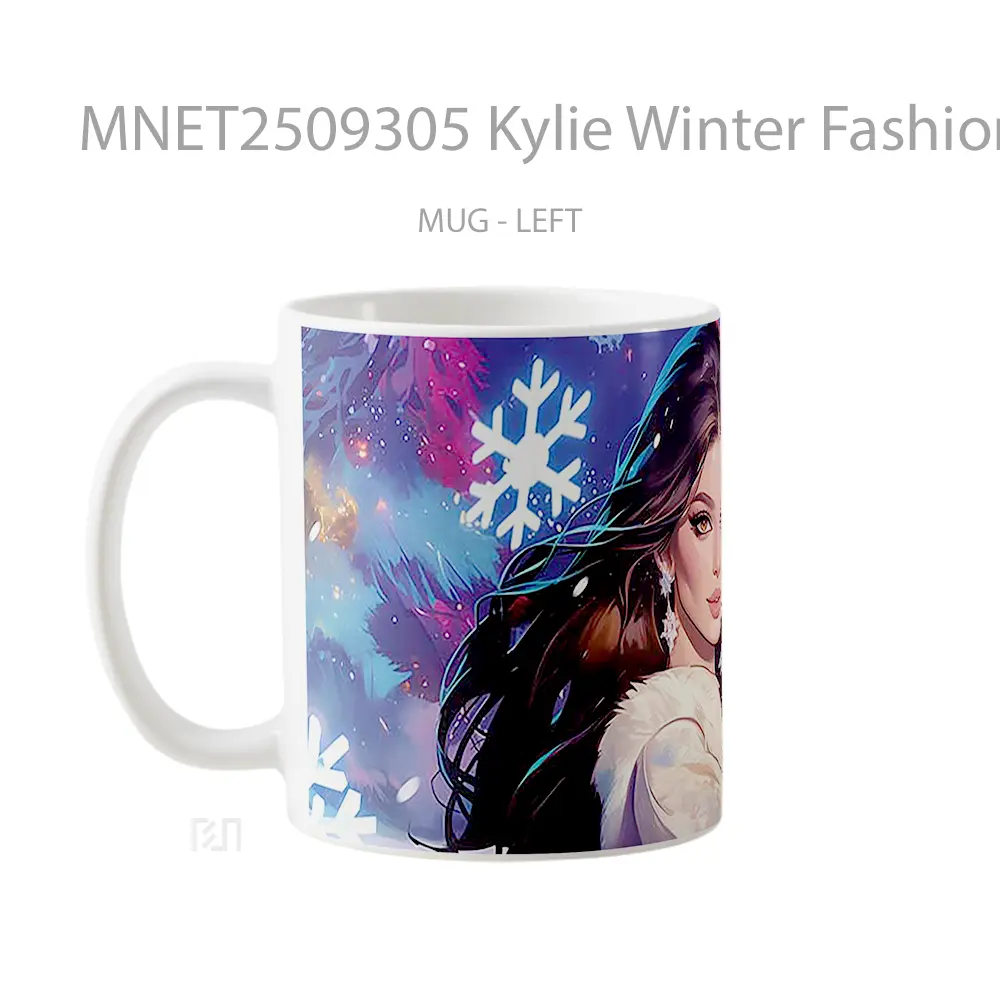 Kylie Winter Fashion Snowflakes Mug MNET2509305 - All-side / Desain