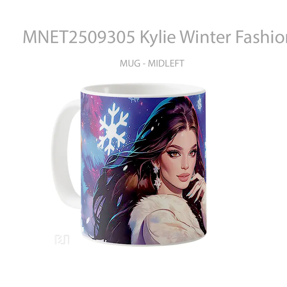 Kylie Winter Fashion Snowflakes Mug MNET2509305 - All-side / Desain