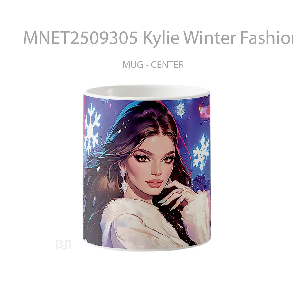 Kylie Winter Fashion Snowflakes Mug MNET2509305 - All-side / Desain