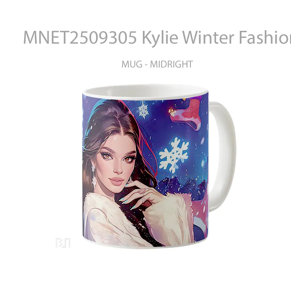 Kylie Winter Fashion Snowflakes Mug MNET2509305 - All-side / Desain