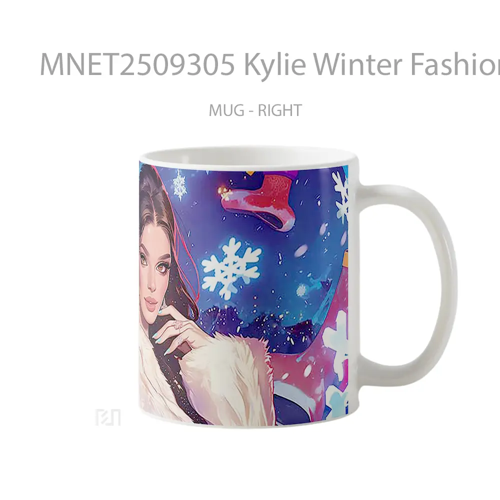 Kylie Winter Fashion Snowflakes Mug MNET2509305