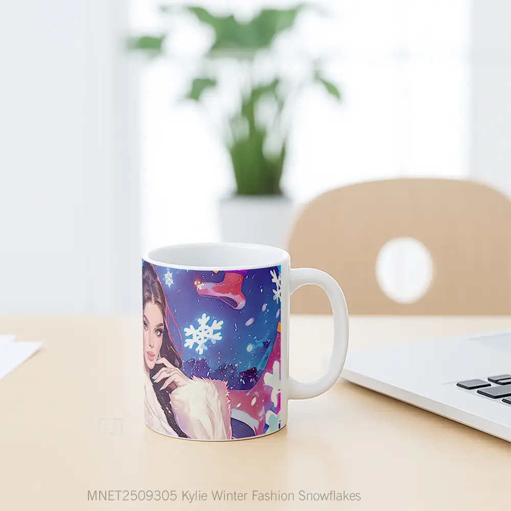 Kylie Winter Fashion Snowflakes Mug MNET2509305 - All-side / Desain