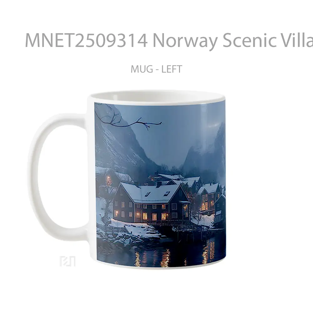 Norway Scenic Village Night Mug MNET2509314 - All-side / Desain