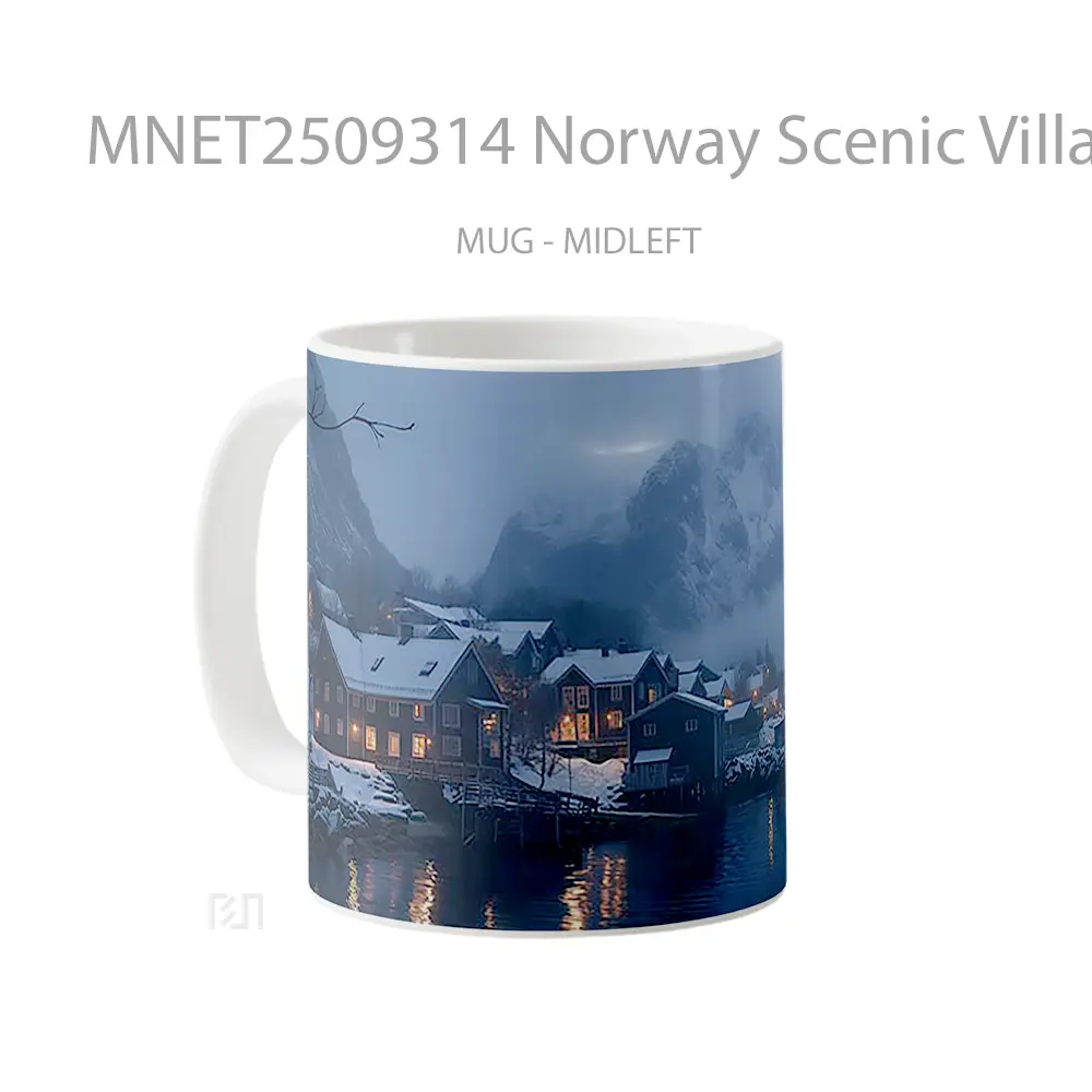 Norway Scenic Village Night Mug MNET2509314 - All-side / Desain
