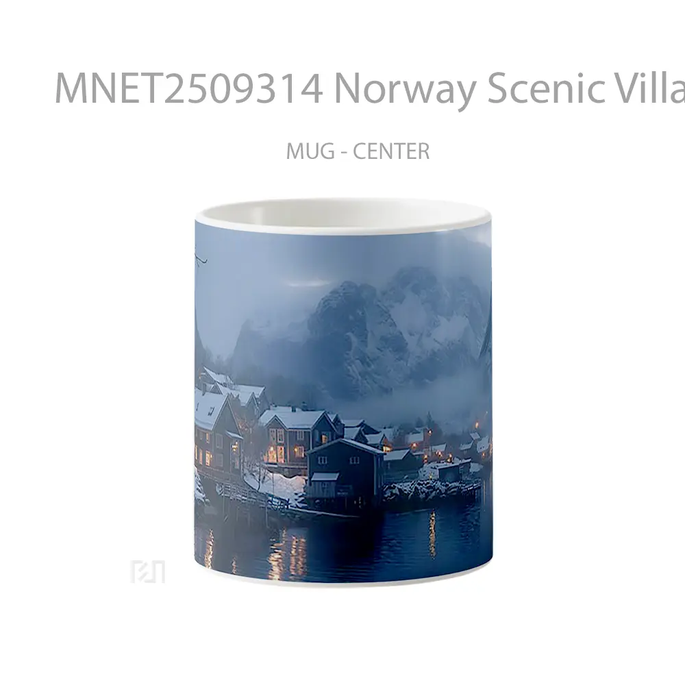 Norway Scenic Village Night Mug MNET2509314 - All-side / Desain