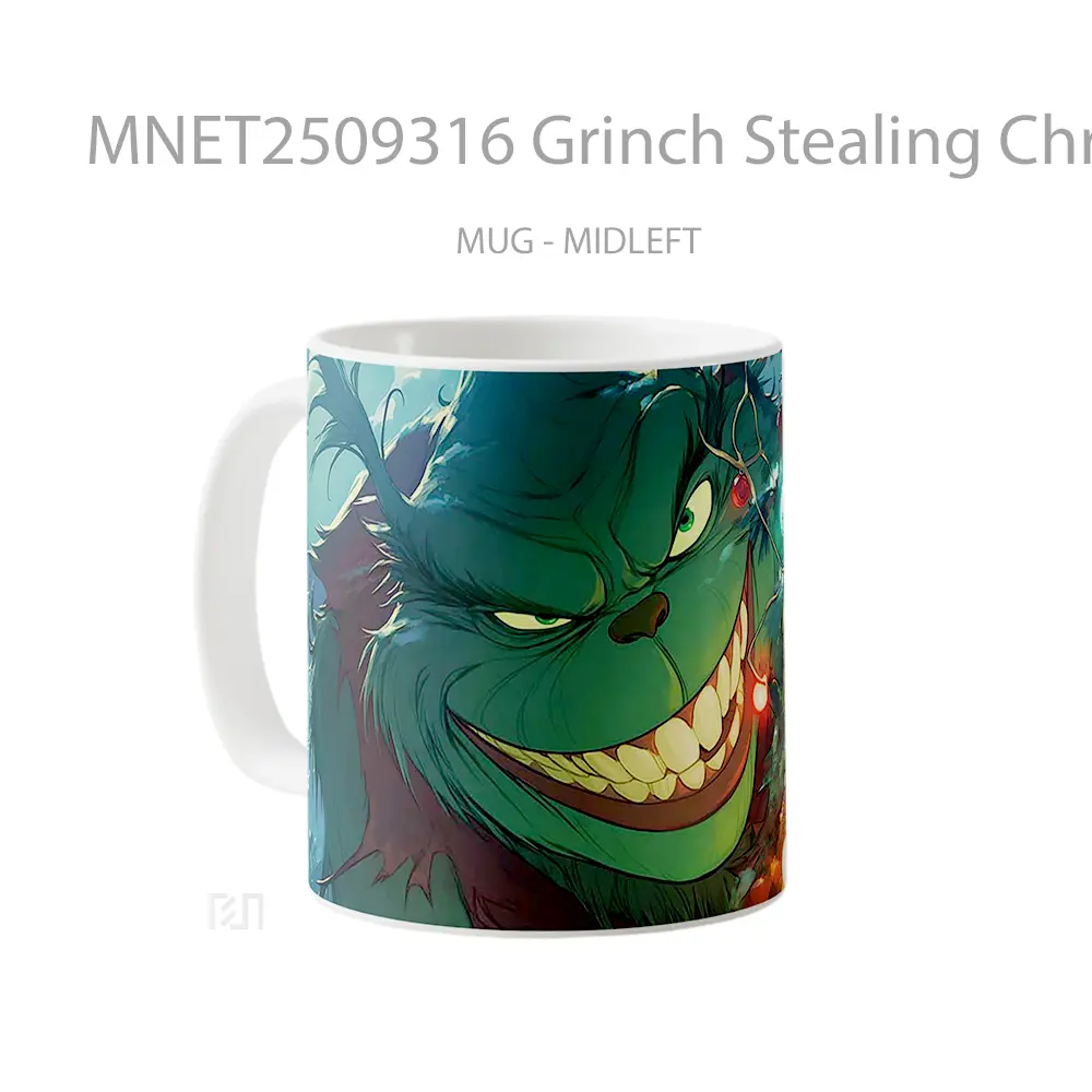 Grinch Stealing Christmas Lights Mug MNET2509316 - All-side / Desain