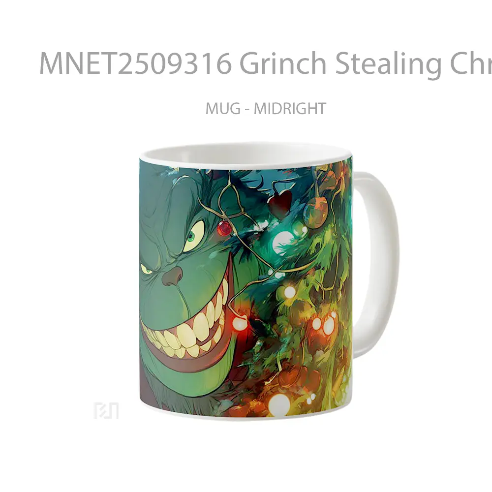 Grinch Stealing Christmas Lights Mug MNET2509316 - All-side / Desain