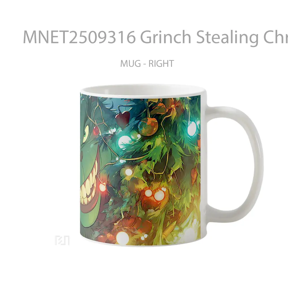Grinch Stealing Christmas Lights Mug MNET2509316