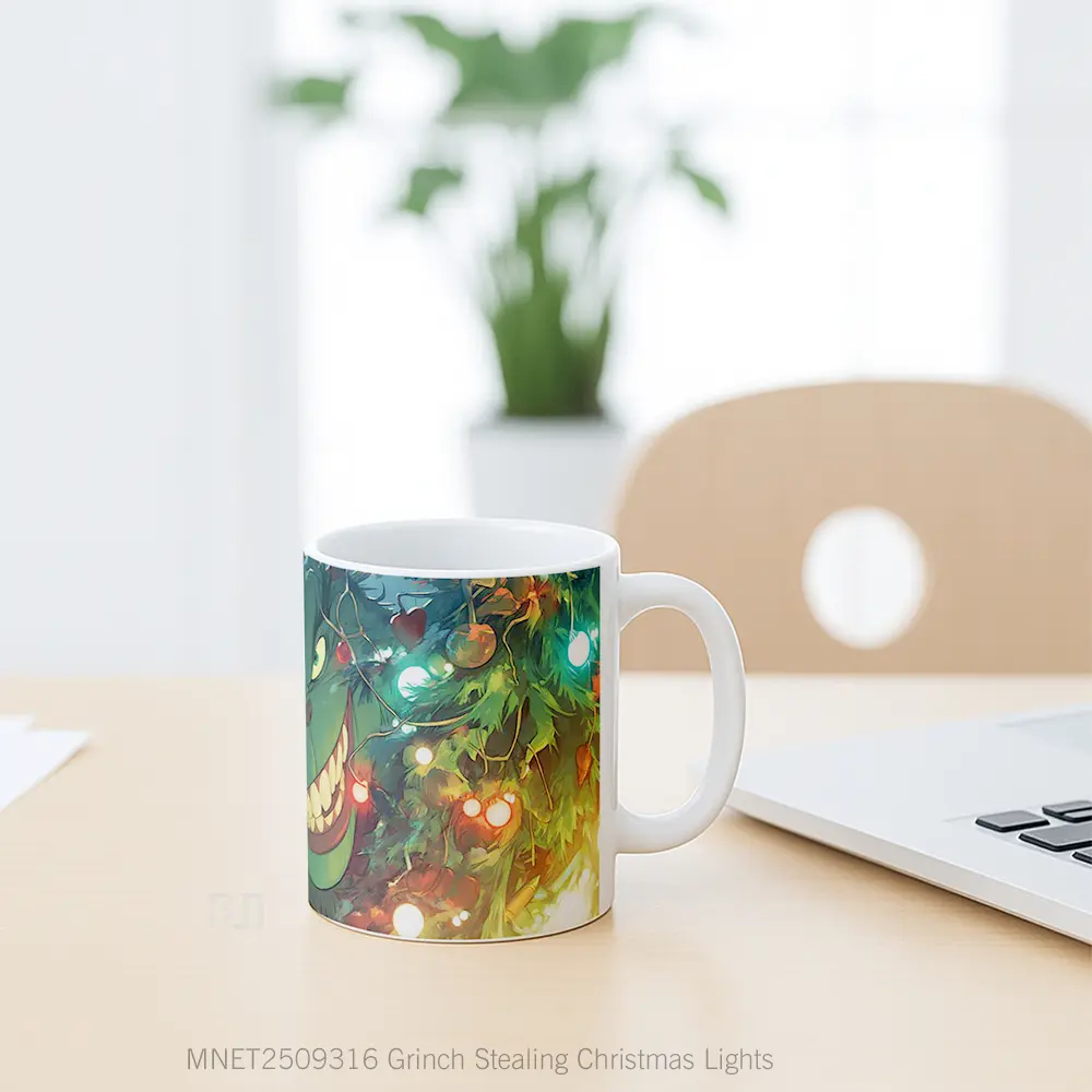 Grinch Stealing Christmas Lights Mug MNET2509316 - All-side / Desain