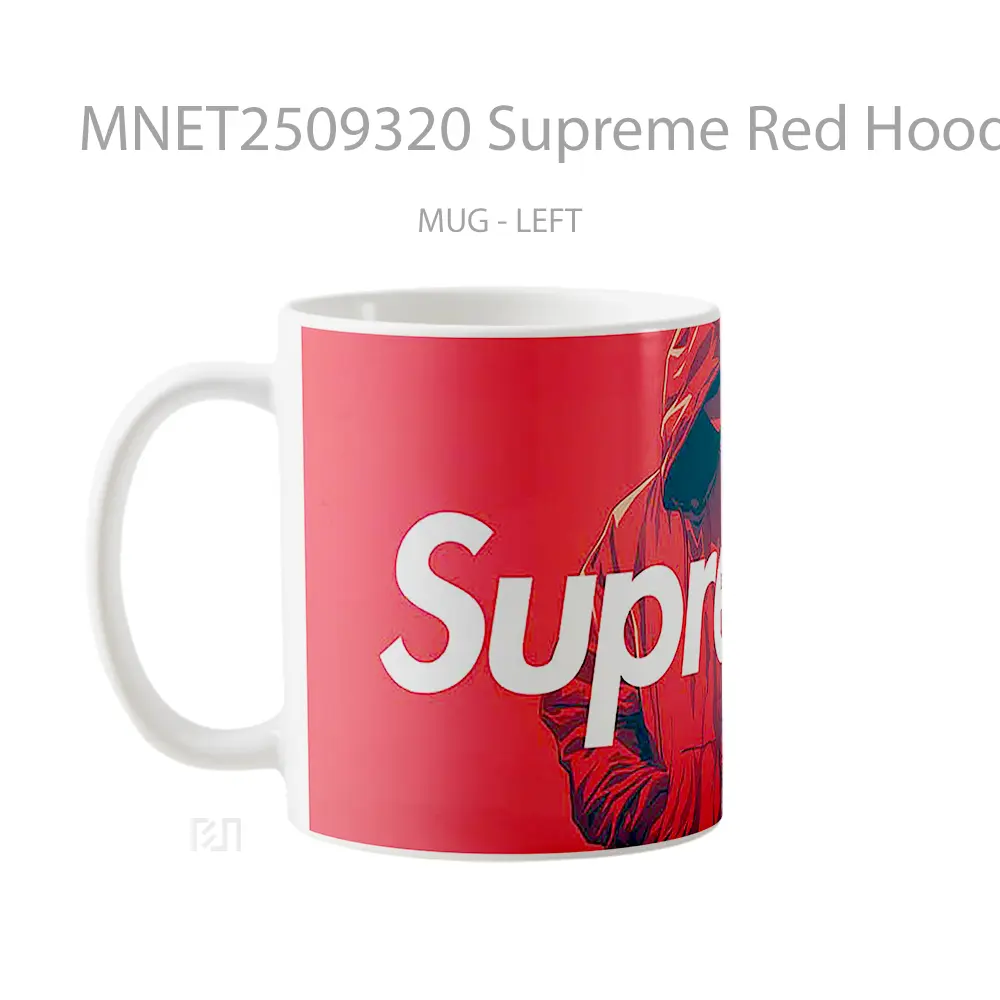 Supreme Red Hoodie Mug MNET2509320 - All-side / Desain