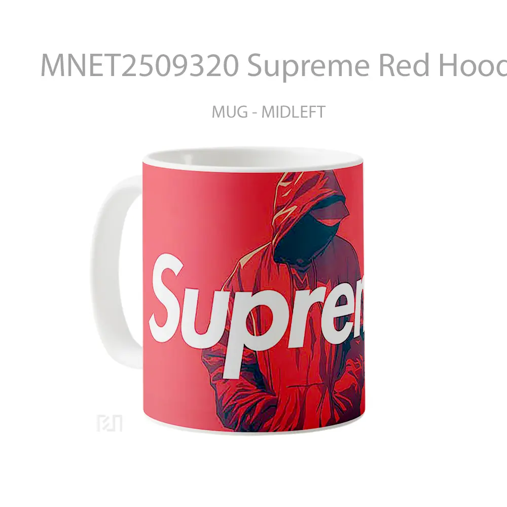 Supreme Red Hoodie Mug MNET2509320 - All-side / Desain
