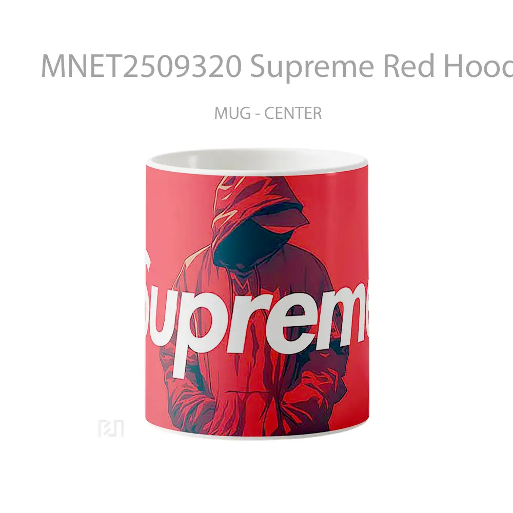Supreme Red Hoodie Mug MNET2509320 - All-side / Desain