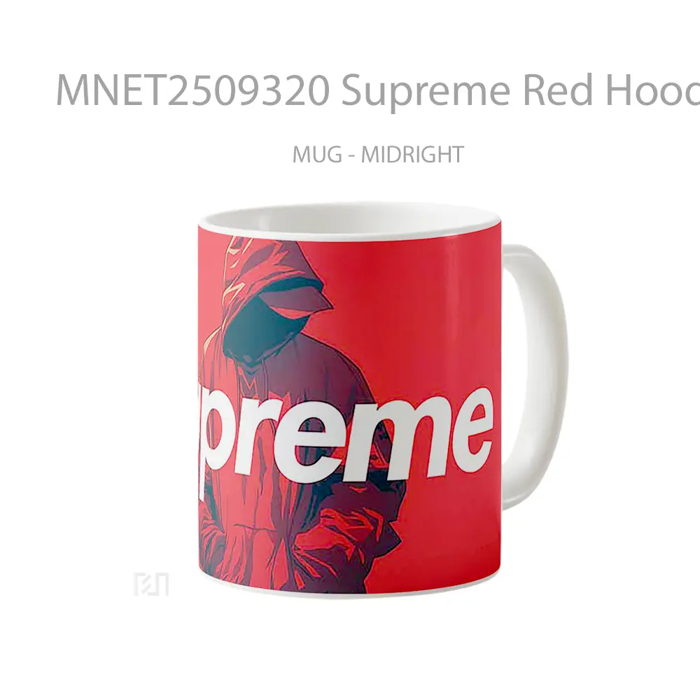 Supreme Red Hoodie Mug MNET2509320 - All-side / Desain
