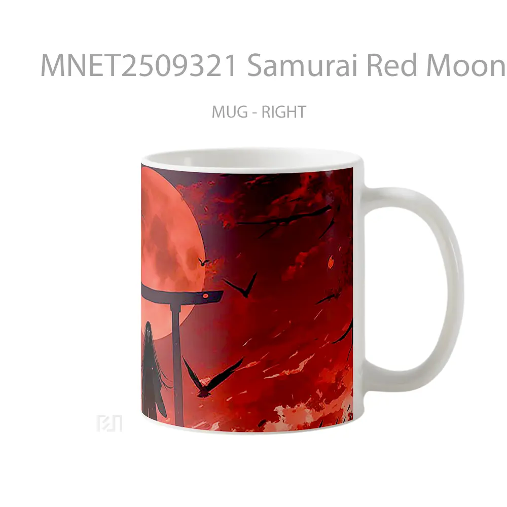 Samurai Red Moon Night Mug MNET2509321