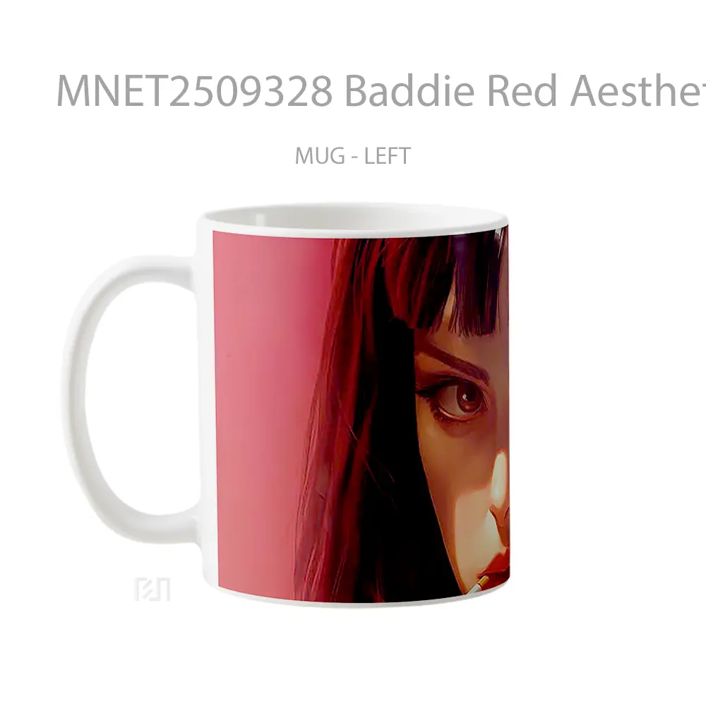 Baddie Red Aesthetic Mug MNET2509328 - All-side / Desain