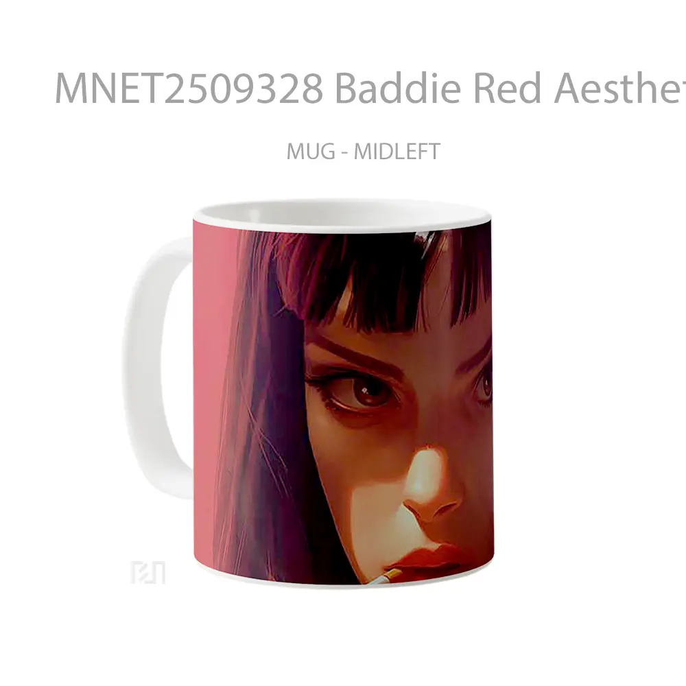 Baddie Red Aesthetic Mug MNET2509328 - All-side / Desain