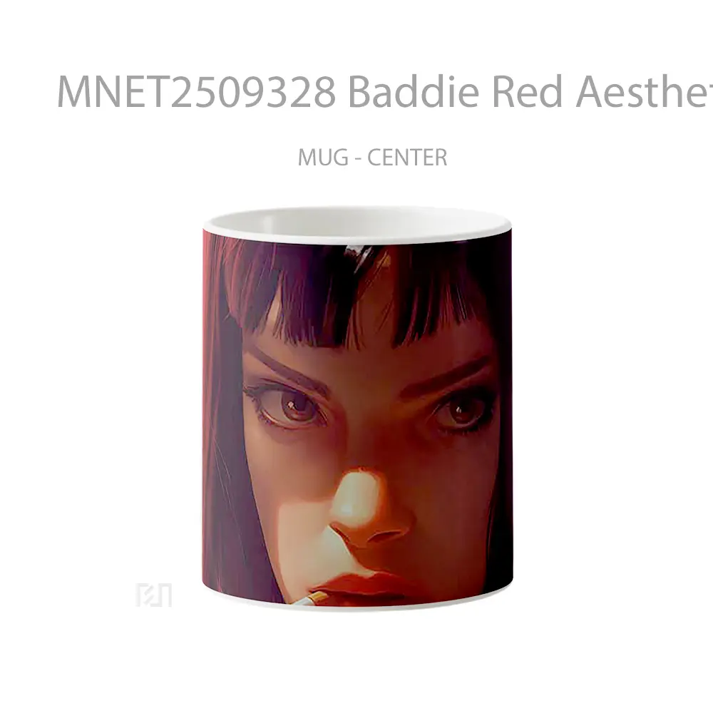 Baddie Red Aesthetic Mug MNET2509328 - All-side / Desain