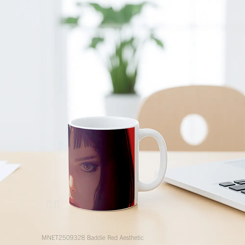 Baddie Red Aesthetic Mug MNET2509328 - All-side / Desain