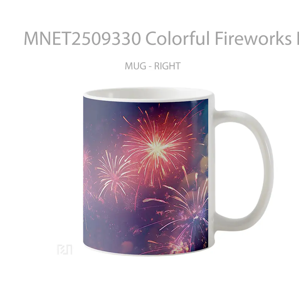 Colorful Fireworks Night Sky Mug MNET2509330