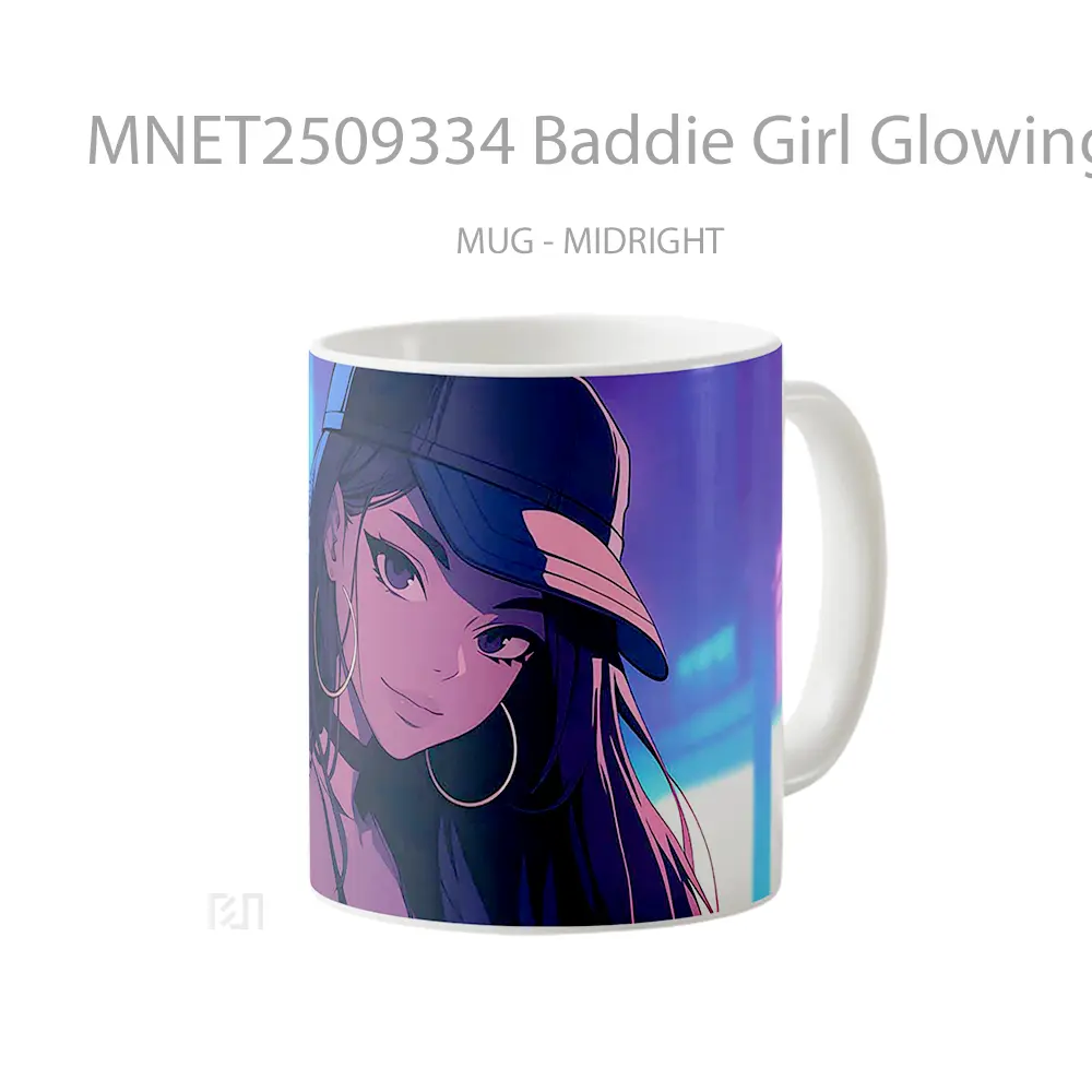 Baddie Girl Glowing City Lights Mug MNET2509334 - All-side / Desain