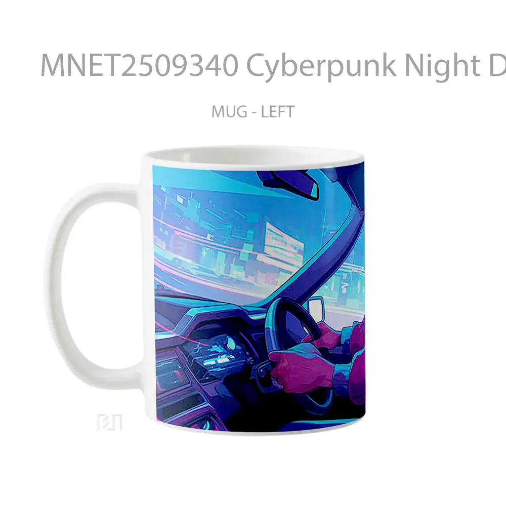 Cyberpunk Night Drive Mug MNET2509340 - All-side / Desain
