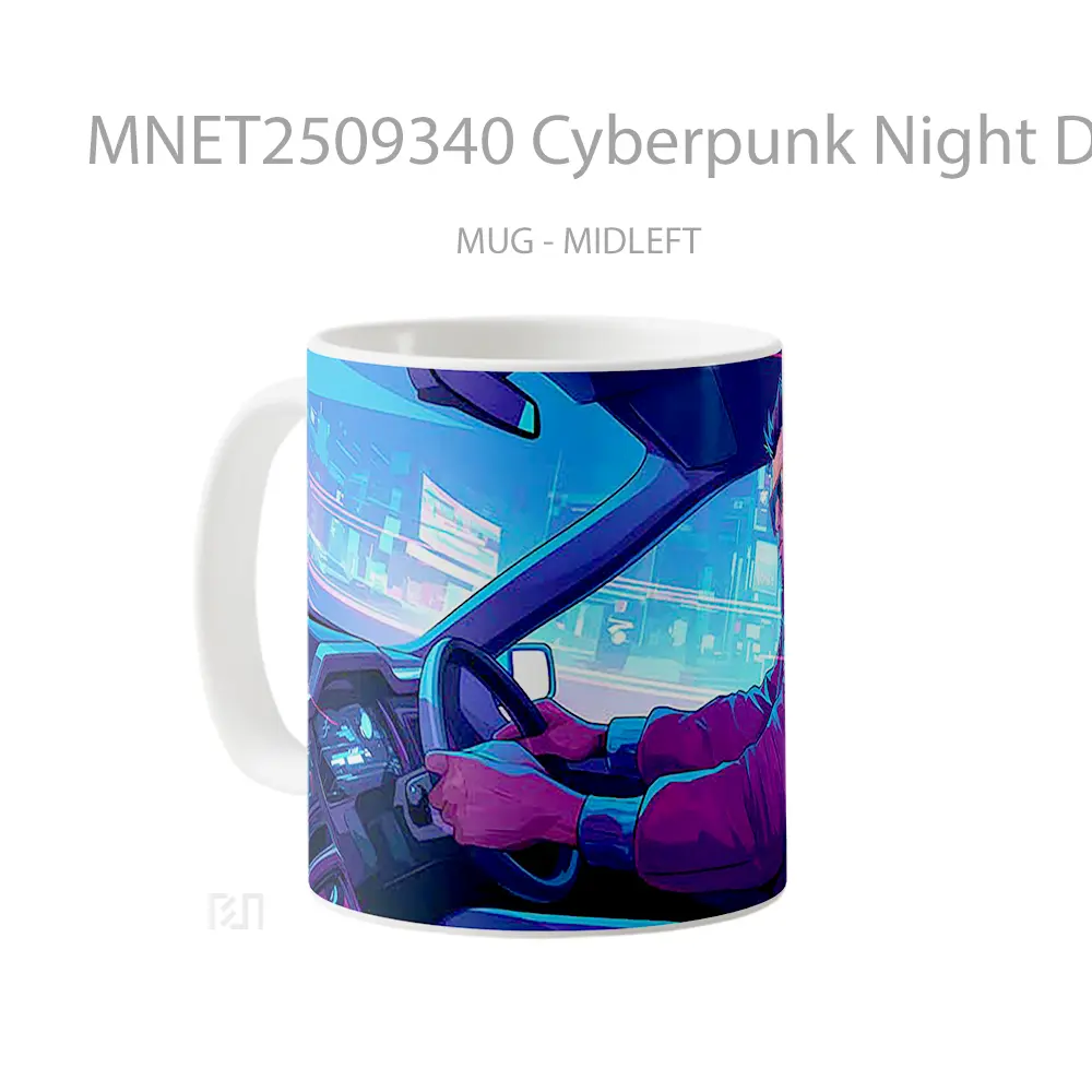 Cyberpunk Night Drive Mug MNET2509340 - All-side / Desain