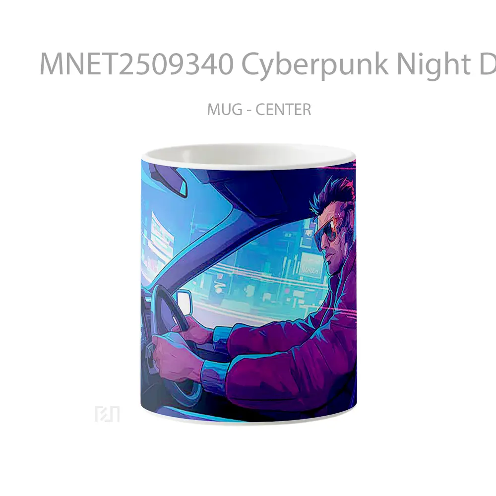Cyberpunk Night Drive Mug MNET2509340 - All-side / Desain