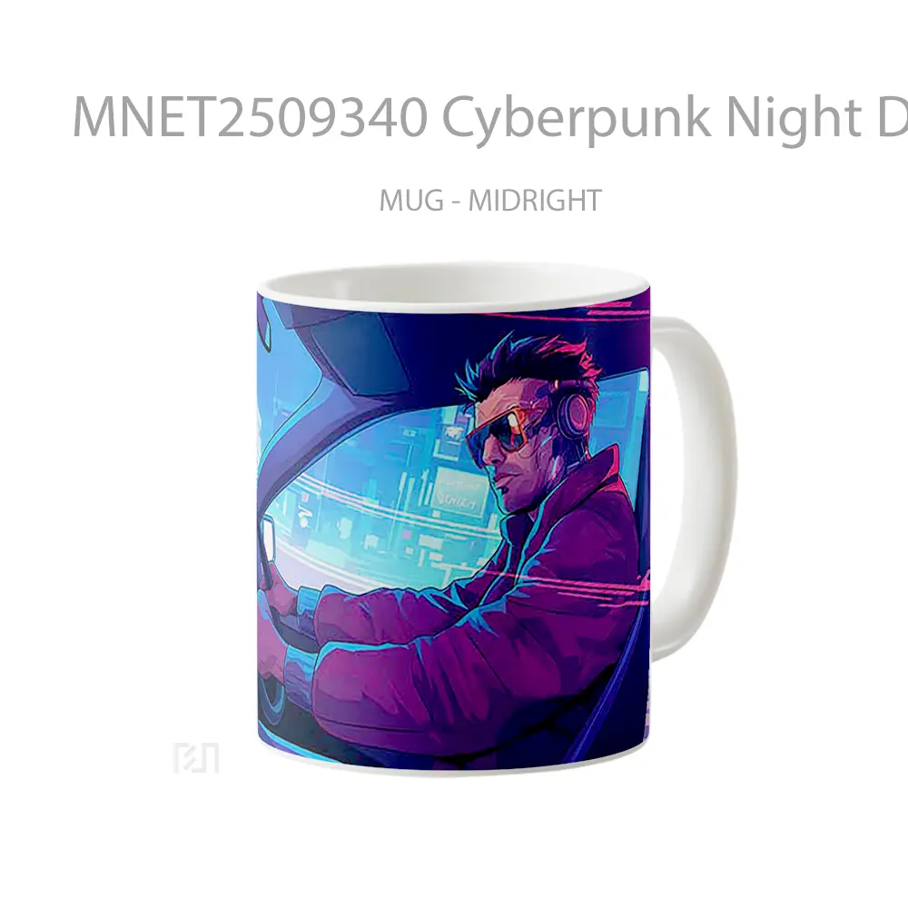 Cyberpunk Night Drive Mug MNET2509340 - All-side / Desain