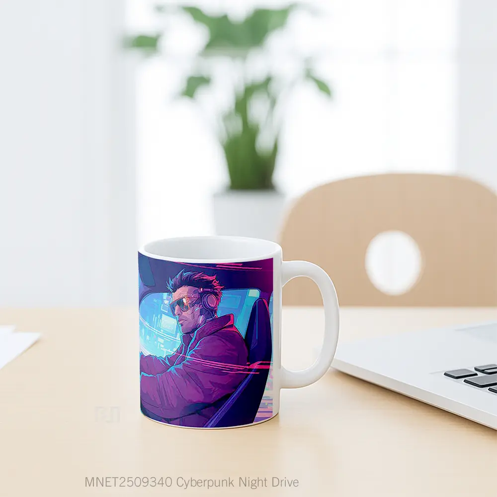 Cyberpunk Night Drive Mug MNET2509340 - All-side / Desain