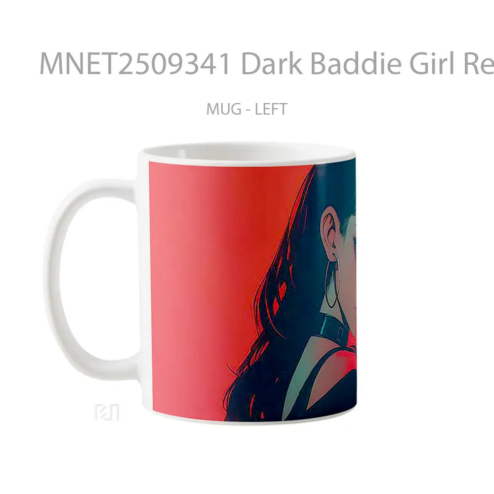 Dark Baddie Girl Red Mug MNET2509341 - All-side / Desain