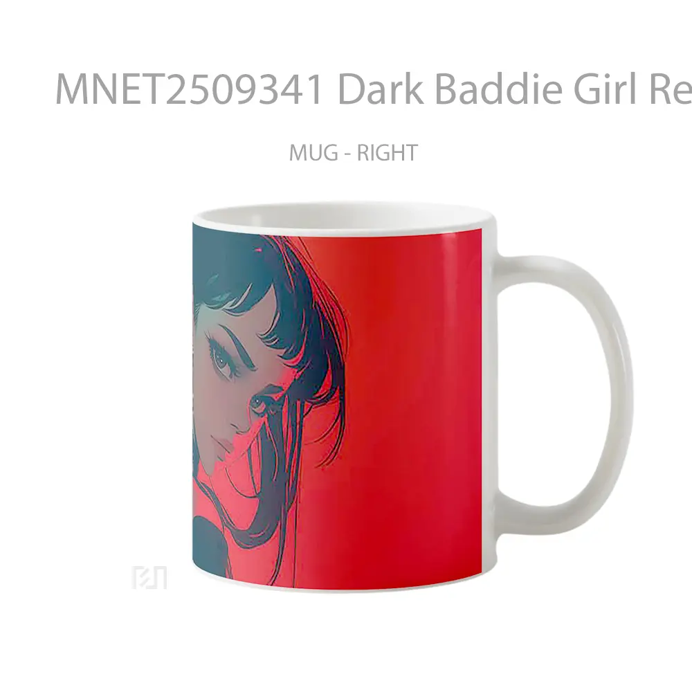 Dark Baddie Girl Red Mug MNET2509341