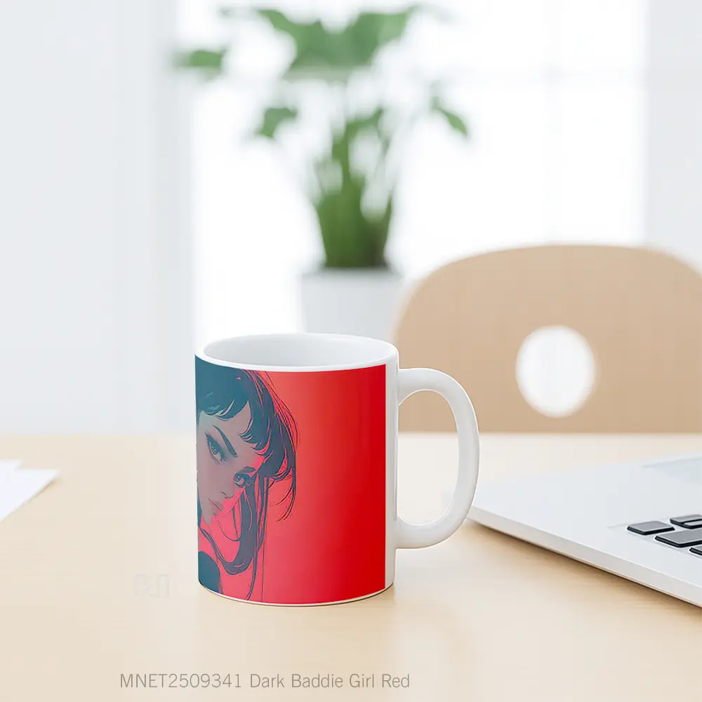 Dark Baddie Girl Red Mug MNET2509341 - All-side / Desain